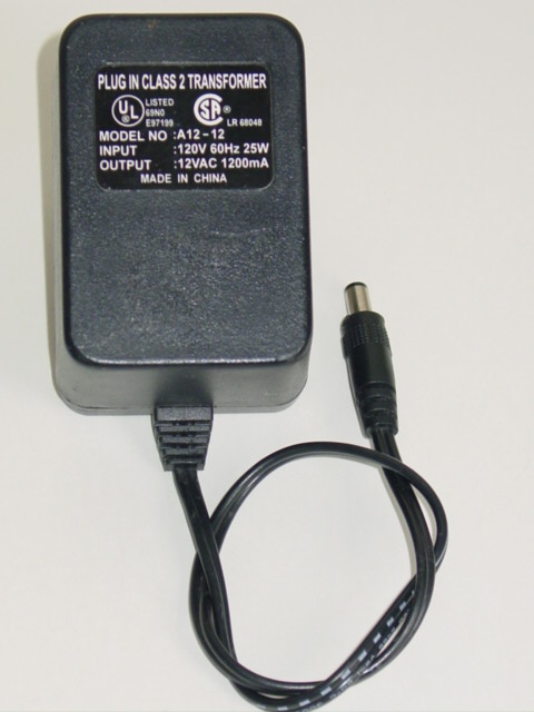 NEW A12-12 AC Adapter 12VAC 1200mA A1212 - Click Image to Close